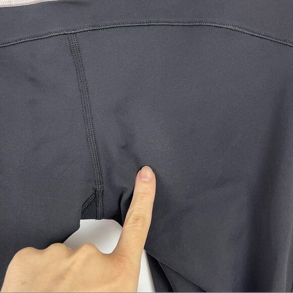 Lululemon Can't Stop Crop High Rise Runners Leggings Black / Slalom Stripe 8 - Picture 12 of 16